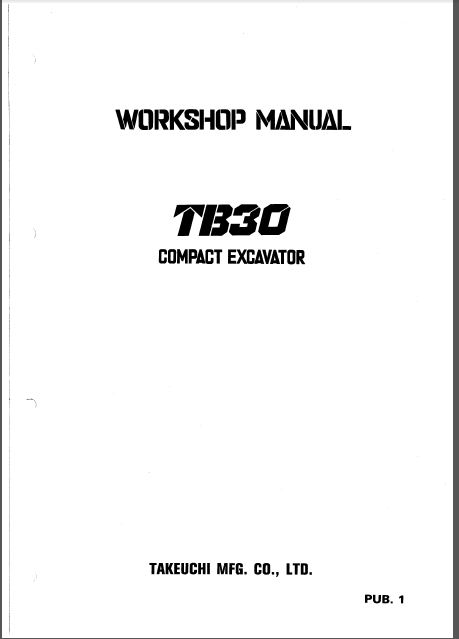 Takeuchi tb235 operators manual diagram